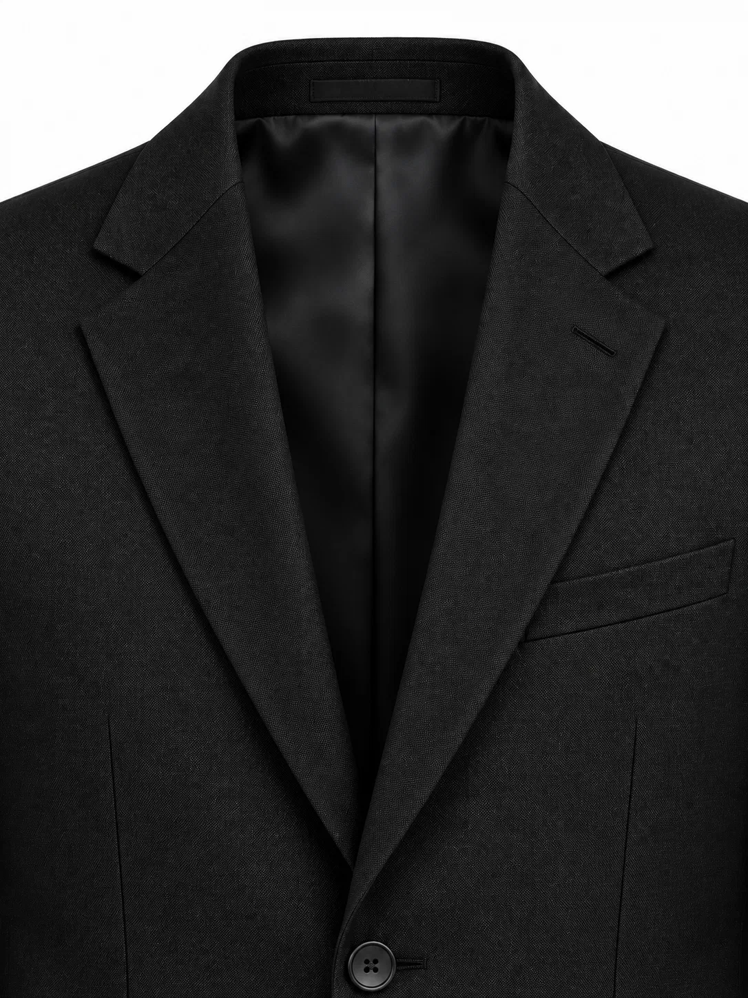Siyah Kuşgözü Kumaş Slim Fit Blazer Ceket