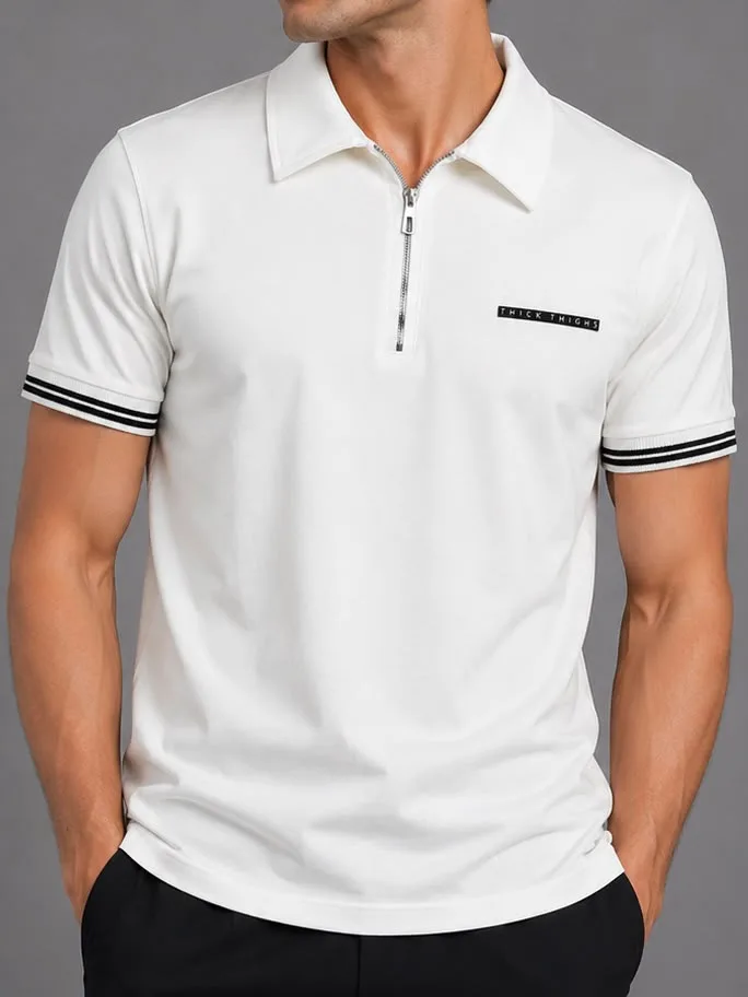Beyaz Polo Yaka T-Shirt