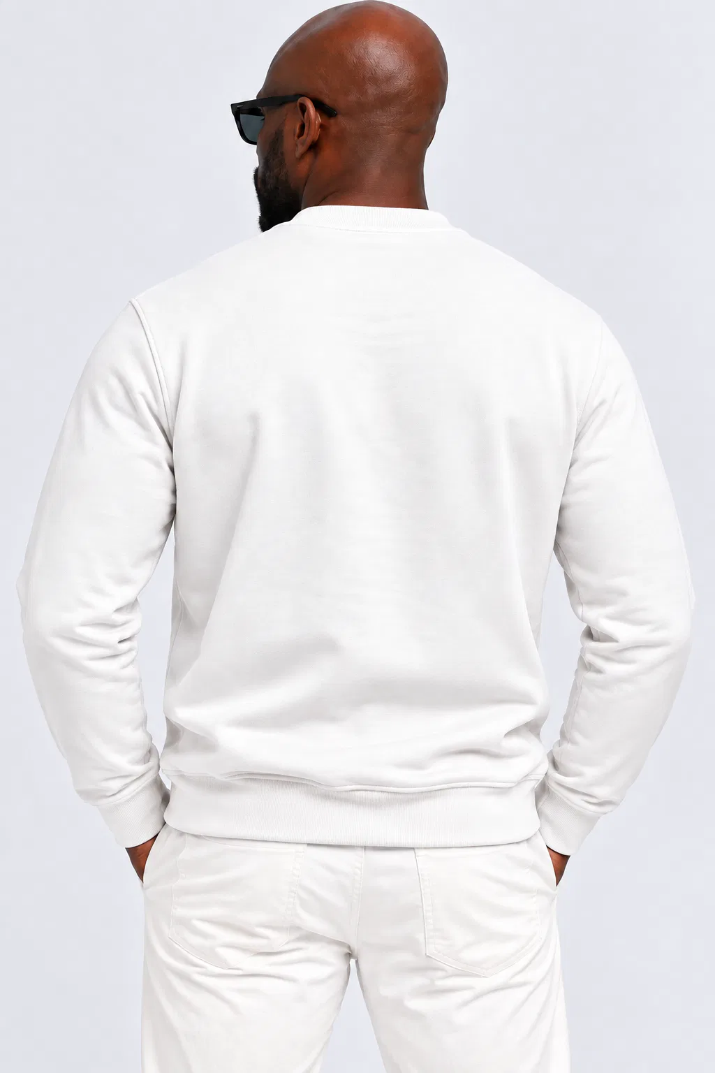 Beyaz Oysho Kumaş Normal Kalıp Bisiklet Yaka Sweatshirt