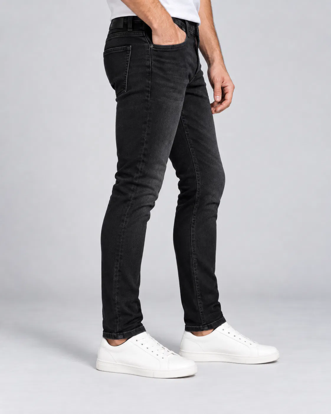 ESPALO Slim Fit Siyah Kot Pantolon